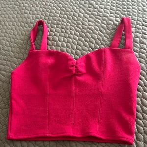 Zara hot pink crop top. Size M